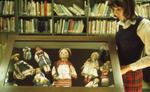 Interior of Carnegie library, doll display, 1973