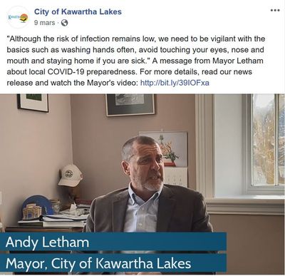 March 9: Mayor Letham assures residents about local COVID-19 preparedness