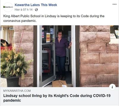 April 22: Lindsay school living by its Knight's Code during COVID-19 pandemic