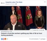 April 25: Ontario's front-line workers getting pay hike of $4 an hour during pandemic