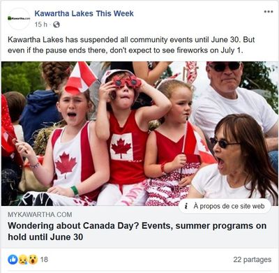 April 28: Wondering about Canada Day? Events, summer programs on hold until June 30.