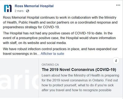 March 2: Ross Memorial works on coordinated response and preparedness strategy for COVID-19