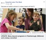 March 13: Many daycare programs in Peterborough, Millbrook and Lindsay cancelled