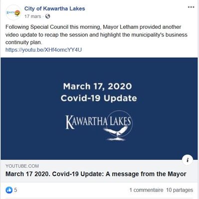 March 17: Message from the Mayor