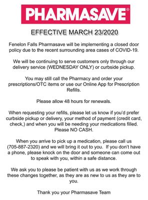 Fenelon Falls Pharmasave implements closed door policy