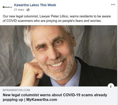 March 21: New legal columnist warns about COVID-19 scams already popping up