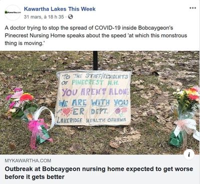 March 31: Outbreak at Bobcaygeon nursing home expected to get worse before it gets better