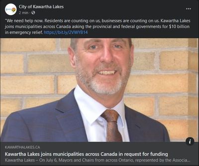 July 6: Kawartha Lakes joins municipalities across Canada in request for funding