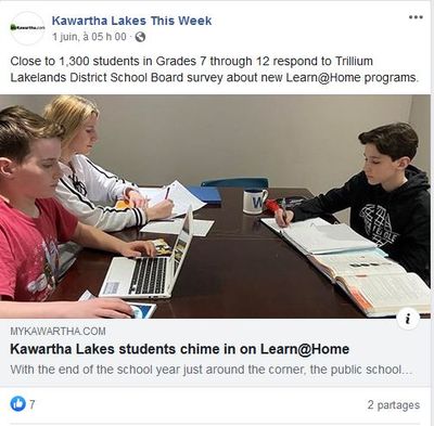 June 1: Kawartha Lakes students chime in on Learn@Home