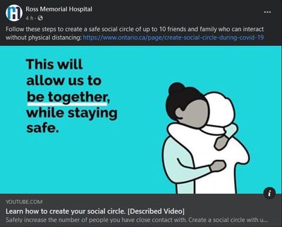 Ross Memorial Hospital shares Ontario social circle guide video