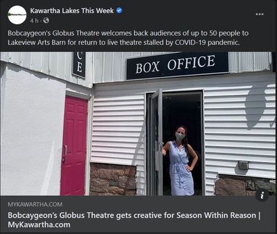 August 13: Bobcaygeon's Globus Theatre gets creative for Season Within Reason