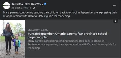 July 31: #UnsafeSeptember - Ontario parents fear province's reopening plan