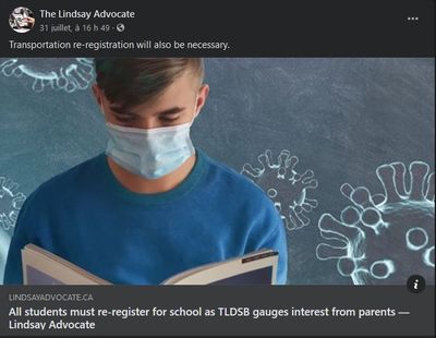 July 31: All students must re-register for school as TLDSB gauges interest from parents