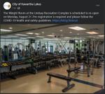 August 25: Lindsay Recreation Complex weight room to reopen Aug. 31