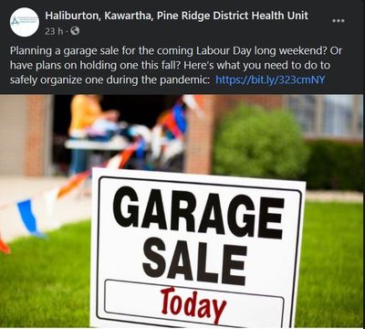 August 26: Garage sale safety during COVID-19