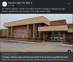 August 27: Lindsay Catholic high school exempted from board's quadmester plan