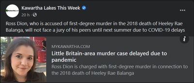 August 27: Little Britain-area murder case delayed due to pandemic