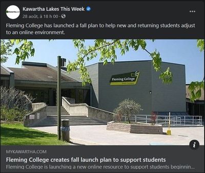 August 28: Fleming College creates fall launch plan to support students