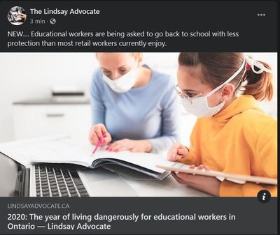 August 31: 2020 - the year of living dangerously for educational workers in Ontario