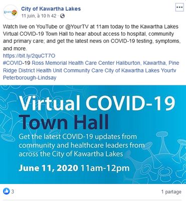 June 11: Virtual Town Hall