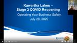 July 28: Stage 3 COVID Reopening - Operating Your Business Safely