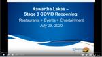 July 29: Stage 3 COVID reopening - Restaurants + Events + Entertainment