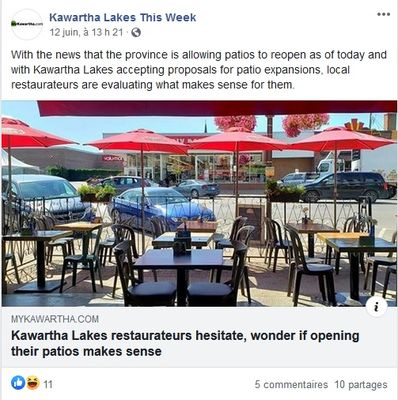 June 12: Kawartha Lakes restaurateurs hesitate, wonder if opening their patios make sense