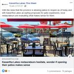June 12: Kawartha Lakes restaurateurs hesitate, wonder if opening their patios make sense
