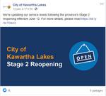 June 12: City of Kawartha Lakes Stage 2 Reopening
