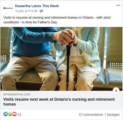 June 13: Visits resume next week at Ontario's nursing and retirement homes