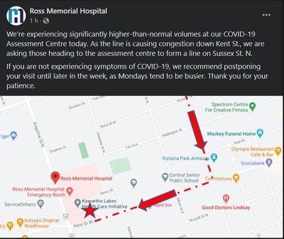 September 21: Hospital's COVID-19 Assessment centre experiences higher-than-normal volumes