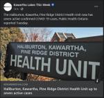 September 22: Haliburton, Kawartha, Pine Ridge District Health Unit up to seven active cases