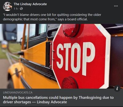 September 24: Multiple bus cancellations could happen by Thanksgiving due to driver shortages