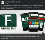September 24: COVID-19 screening and resources offered through Fleming Safe mobile app