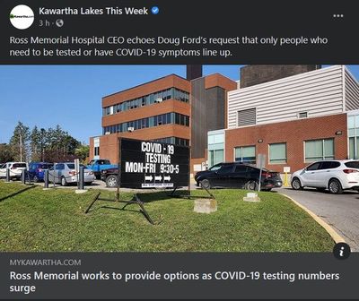 September 25: Ross Memorial works to provide options as COVID-19 testing numbers surge