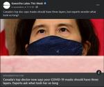 November 6: Canada's top doctor says your COVID-19 masks should have three layers. Experts ask what took her so long.