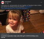 November 8: Local first responders help make little girl's COVID birthday extra special
