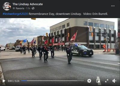 November 11: Remembrance Day 2020 in Lindsay