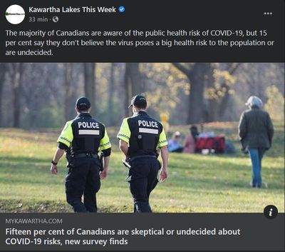 November 12: Fifteen per cent of Canadians are skeptical or undecided about COVID-19 risks, new survey finds