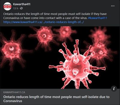 November 16: Ontario reduces length of time most people must self-isolate due to Coronavirus