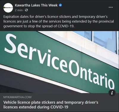 November 16: Vehicle licence plate stickers and temporary driver's licences extended during COVID-19