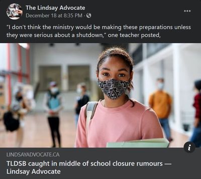 December 18: TLDSB caught in middle of school closure rumours