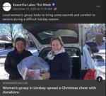 December 30: Women's group in Lindsay spread a Christmas cheer with donations