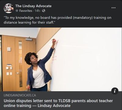 January 6: Union disputes letter send to TLDSB parents about teacher online training