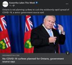 January 11: No COVID-19 curfews planned for Ontario, government source says