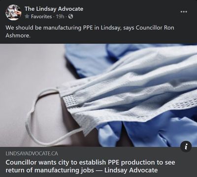 January 13: Councillor wants city to establish PPE production to see return of manufacturing jobs