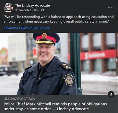 January 14: Police Chief Mark Mitchell reminds people of obligations under stay-at-home order