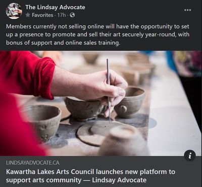 January 18: Kawartha Lakes Arts Council launches new platform to support arts community