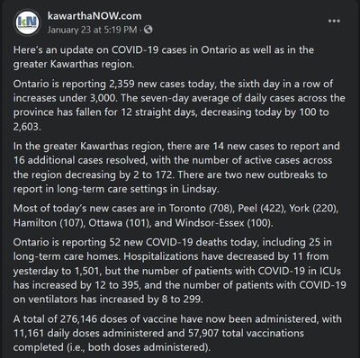 January 23: Daily COVID Update