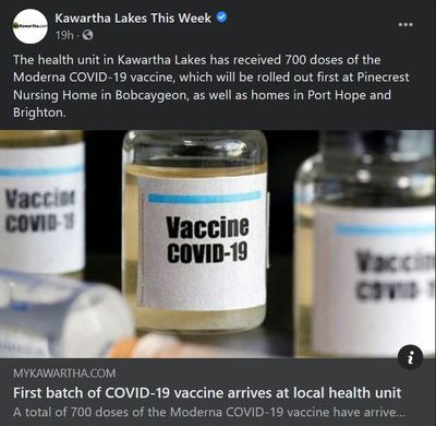 January 25: First batch of COVID-19 vaccine arrives at local health unit